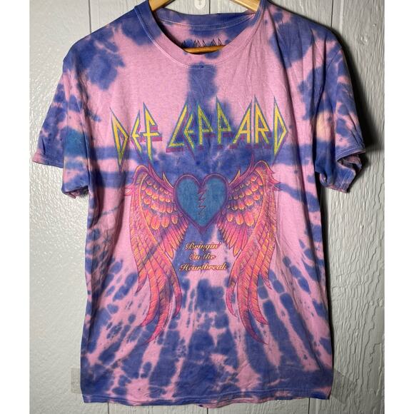 Def Leppard Tie Dye Bringing on The Heartbreak T Shirt - Picture 2 of 5